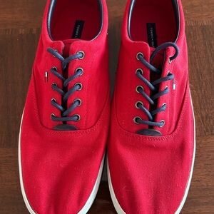 Tommy Hilfiger Red Canvas Sneakers size 12 NEW
